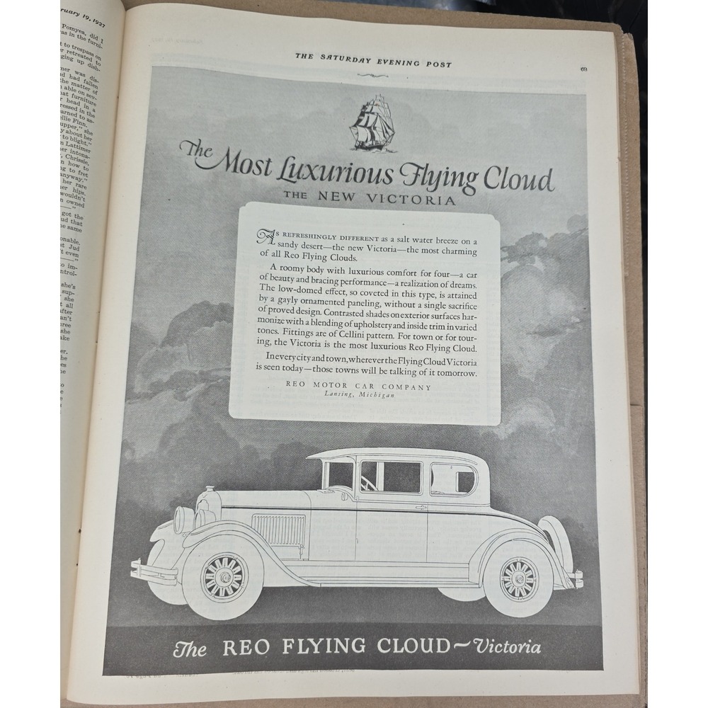 1927 REO‎ Flying Cloud Victoria Vintage Car Advertisement